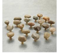Aoleegatt Natural Stone Wine Cabinet Knobs Kitchen Cupboard Door Handle Wardrobe Dresser Drawer Knobs and Handles for Furniture Hardware(Bright Stone (Random)