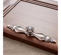 Aoleegatt Nordic Antique Wardrobe Cabinet Door Handle Modern Simple Chinese Zinc Alloy Solid Blue Bronze Drawer Handle(RedCopper-129mm)
