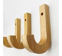 Aoleegatt Nordic Furniture Hooks Oak Wood Hanger Coat Clothes Door Back Hanger Wooden Funiture Hardware(HK043-2)