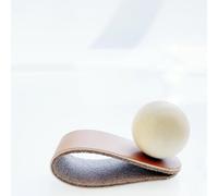 Aoleegatt Nordic Kitchen Wooden Knobs Door Pulls Gold Wardrobe Cupboard Furniture Drawer Cabinet Knobs Artificial Leather Handles Hardware(Brown)
