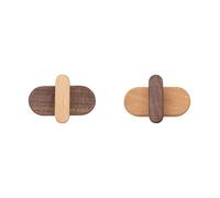 Aoleegatt Nordic Solid Wood Hook Walnut Hanging Hanger Bathroom Wall Hook Bedroom Coat Storage Rack Home Towel Key Decoration Hooks(Beech)