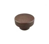 Aoleegatt Nordic Wood Furniture Handles Oak Walnut Knob Wooden T Bar Wardrobe Pulls Decoration Wooden Funiture Hardware(Walnut knob)