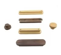 Aoleegatt Nordic Wood Furniture Handles Oak Walnut Knob Wooden T Bar Wardrobe Pulls Decoration Wooden Funiture Hardware(Oak C96)