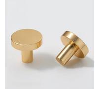 Aoleegatt Simple Cute Furniture Handles Aluminium Drawer Knob Round Cabinet Handle Kitchen Cabinet Pulls Furniture Hardware(AP017-2 Gold30)