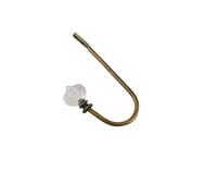 Aoleegatt Simple U-Shaped Crystal Curtain Wall Coat Wire Single Metal Wrought Iron Hook(612-2)
