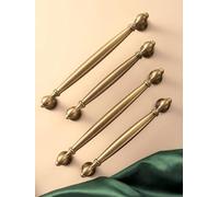 Aoleegatt Solid Antique Bronze Pulls Brass Cabinet Knobs Furniture Wardrobe Kitchen Handle Long Pull Drawer Handle(Pitch-Row-128mm)