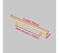 Aoleegatt T Bar Straight Handle Knobs Cabinet Pull Drawer Diameter 10mm Stainless Steel Handles Furniture Handle Modern Gold Kitchen Door(192mm)