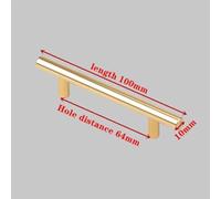 Aoleegatt T Bar Straight Handle Knobs Cabinet Pull Drawer Diameter 10mm Stainless Steel Handles Furniture Handle Modern Gold Kitchen Door(64mm)