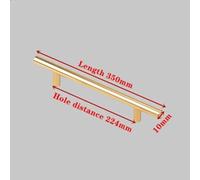 Aoleegatt T Bar Straight Handle Knobs Cabinet Pull Drawer Diameter 10mm Stainless Steel Handles Furniture Handle Modern Gold Kitchen Door(224mm)
