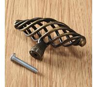Aoleegatt Vintage Brass Twist Cage Spiral Style Drawer Knob Furniture Kitchen Cabinet Cupboard Pulls Handle Wardrobe Door Handles 70 * 37mm