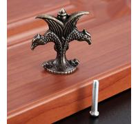 Aoleegatt Vintage Jewelry Box Pull Knobs Antique Furniture Pull Creative Alloy Kitchen Drawer Cabinet Door Retro Pull Handle with Screw