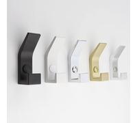 Aoleegatt Wall Mounted Hall Hook Brushed Black Gold Chrome Furniture Hook Cloth Hat Hanger(White)