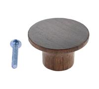 Aoleegatt Wood Cabinet Door Pull Knobs with Screw Natural Wooden Round Drawer Wardrobe Furniture Handles Dressing Table Pull Knob Hardware(Color B)