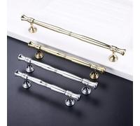 Aoleegatt Zinc Alloy Furniture Handles Gold/Chrome Cabinets Knobs and Handles for Drawers Kitchen Door Shoebox Pull Hardware Home Decor(128mm Silver)