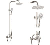 Aolemi Outdoor Shower Fixture SUS304 Shower Faucet Combo Set Stainless