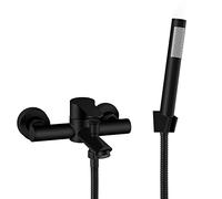 Aolemi SUS304 Stainless Steel 6" Single Lever Bath Shower Mixer Tap with Hand Held Shower - Matt Black