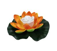 AOLI Floating Solar Powered LED Lotus Flower Lights Pond Pool Garden Landscape Lamp (Yellow)