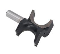 Aolidsive 1/2in Bullnose Router Bit, Tungsten Steel Half Round Cutter, 1 3/8in Bead Diameter, Ideal for Woodworking Projects