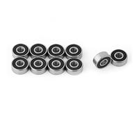 Aolidsive 10pcs 623-2RS Miniature Ball Bearings 3x10x4mm Steel Bearings Double Rubber Sealed for 3mm Shaft Rod Projects with Chrome Steel Construction