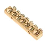 Aolidsive 10pcs Brass Ground Bar, Electrical Distribution Wire Screw Terminal Neutral Bar with High Strength and, for PE30 Distribution Box Lighting Box