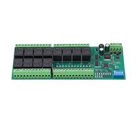 Aolidsive 12 Channel Relay Module 12V Optically Isolated Relay Board with Protection Hardware Reset Standard Command Support for Industrial Control Automation Users (12V)