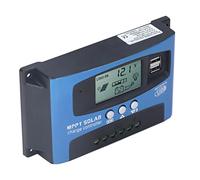 Aolidsive 12V 24V MPPT Solar Charge Controller with Large LCD Display Industrial Microchip for Solar Panel System High Energy Conversion 40A (50A)
