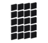 Aolidsive 20 Pack Aluminum Heat Sink for PC LED Lights, Mini Heatsink Module with Good Heat Dissipation, 20x20x6mm for Computer Chips IC Power Supplies Electrical Equipment (With adhesive backing)