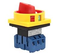 Aolidsive 25A 32A Load Circuit Breaker Switch, 3 Pole 2 Position Cam On Off Power Switch, with Finger Protection for Machine Tools Machinery Chemicals Textiles (32A)