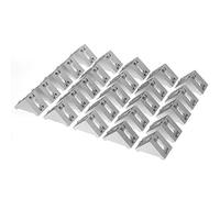 Aolidsive 25pcs 4040 Aluminum L Shape Corner Brackets, Right Angle Braces Fasteners for 4040 Aluminum Profile, with Bolts and Nuts for Furniture Doors