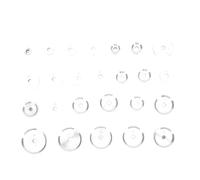 Aolidsive 25PCS Watch Case Pressing Die Set - Aluminum Flat Round & Butterfly Dies Kit for Watch Repair & Back Case Closer Maintenance