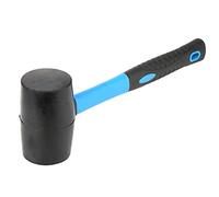 Aolidsive 28 Oz Double Face Rubber Mallet, Soft and Hard Rubber Head, Blue and Black, Ideal for Installing Fragile Surfaces Like Floor Tiles and Glass