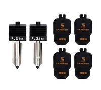 Aolidsive 2Pcs 3D Printer Hotend Kit, All Metal Heat Dissipation Hardened Steel Nozzle 0.6mm with 4Pcs Silicone Socks, Fit for Bambu Lab H2S H2D Series