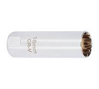 Aolidsive 3/8in Drive Thin Wall Socket, Chrome Plated 12 Point Tool for Automotive Repair, 14mm Socket for Cars and Trucks (16mm)