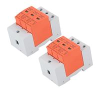 Aolidsive 3P Protective Device, AC 420V Din Rail Mount (Imax：20kA) | Modular 2.0kV Arrester, Visible Status Indicator, 2-Pack for Home Circuit, Flame-Retardant PC Housing, Quick Wiring