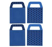 Aolidsive 4 Pcs RV Stabilizing Jack Pad, 6.5x6.5 Inch Prevent Sinking Interlocking Leveling Pad with Handle, for RV Stabilization on Grass Tile Wood