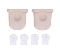 Aolidsive 4pcs Duckbill Valves and 2pcs Silicone Diaphragms, Breast Pump Replacement Parts with Food Grade Silicone, for Optimal Milk Retrieval and Suction Power