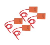 Aolidsive 4Pcs Silicone Heating Pad, Flexible Fast Heating Mat 12V 7.5W 50x50mm 120 to 150℃, with Alloy Wire, for Industrial Equipment Pipeline Tank