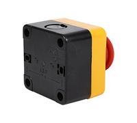 Aolidsive 660V 10A Emergency Stop Push Button Switch, Plastic Metal Mushroom Head DPST 1 NO 1 NC Control Switch for Industrial Machinery Applications