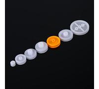 Aolidsive 7pcs Plastic Pulley Kits for Belt Assembly Toy Cars, 2mm Bore Pulley Wheels Set for Robots and Automobiles Model Making