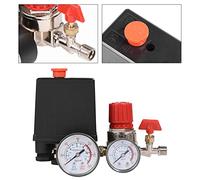 Aolidsive Air Compressor Pressure Switch Control Valve with Gauges, 0.05-1.2Mpa Regulator for Compressor Systems, 3000L/min Rate, Industrial & Home Use