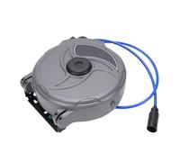 Aolidsive Auto Rewind Air Hose Reel, PP Plastic with Self Locking Quick Connector, 15m Length 10mm Diameter for Workshops and Auto Repairs