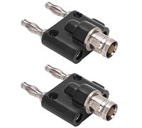 Aolidsive BNC Banana Plug Connector, Female to Double Row 4mm Banana Plug Adapter with Plated Brass Body, for Electronic Instruments Industrial Equipment