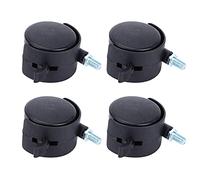 Aolidsive Casters 4Pcs 2in Universal Caster Wheels with Brake Plastic 360 Degree Rotating Furniture Casters for Cabinets Bookshelves Cribs Chair Supply