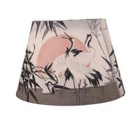 Aolidsive Chinese Style Lamp Shade, Cloth Decorative Shade with Red Crowned Crane Design, Lightweight for E27 E14 Bulbs, Perfect for Table Lamps