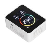 Aolidsive CO2 Detector, Semiconductor Material with Real Time Carbon Dioxide Measurement 400 to 5000 Ppm for Greenhouse and Laboratory Use (White)