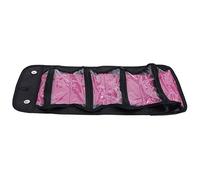 Aolidsive Cosmetic Bag Polyester Makeup Organizer with Zipper 25 X 13 Cm Foldable Travel Makeup Storage Bag for Cosmetics Toiletries Skincare At Home Trip Gym (Black)