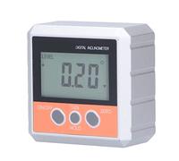 Aolidsive Digital Inclinometer Magnetic Protractor, IP54 4x90° Angle | Concrete Formwork Leveling, Die-Cast Aluminum Frame, V-Groove Magnetic Base, Relative Zero Calibration, Vial Bubble Backup