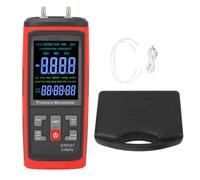 Aolidsive Digital Pressure, Dual Port HVAC Differential Pressure Meter with Backlit LCD and Data Storage, for Gas Measurement Calibration Troubleshooting Lab Testing Boilers