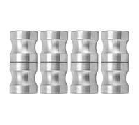 Aolidsive Door Handle 4 Set 304 Stainless Steel Glass Door Handle Pull Knobs 8.6 X 3.9 Cm for Shower Bathroom and Sliding Doors Easy Grip Hardware
