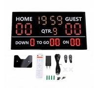 Aolidsive Electronic Scoreboard with Remote Control Bright LED Display for Sports Games Basketball Tennis Volleyball and More 14 Digit ABS